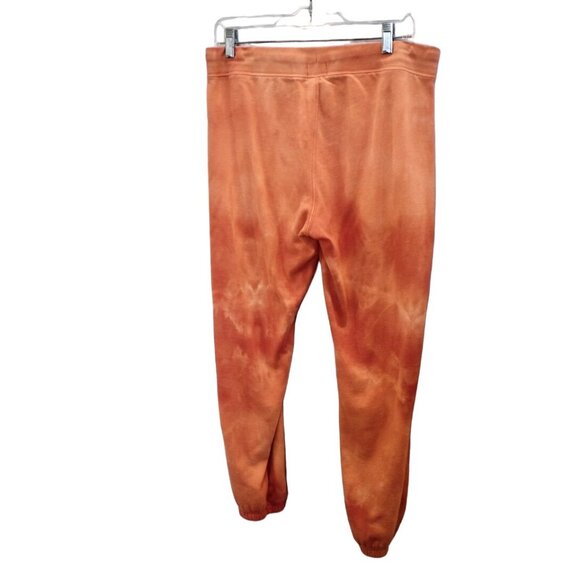Women's Old Navy Orange Custom Bleach Dye Joggers Size L - Picture 3 of 7